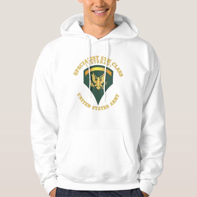 Armé - Specialist 5:e klass - SP5 - Veteran - V1 Hoodie (Framsida)
