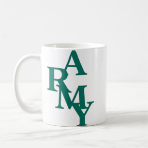 Armé Staplad Fet Typografi Minimal Design Kaffemugg