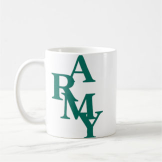 Armé Staplad Fet Typografi Minimal Design Kaffemugg