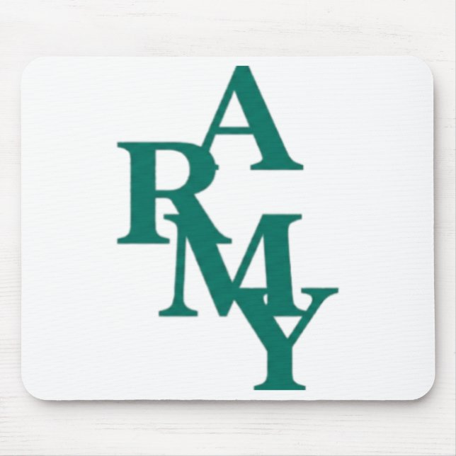 Armé Staplad Fet Typografi Minimal Design Musmatta (Framsidan)