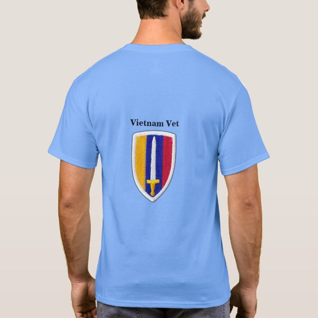Armé USARV Vietnam Nam Krig Veterans Patch T-Shirt (Baksida)