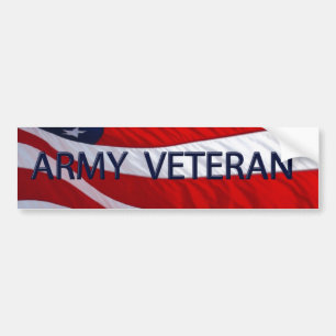 Armé Veteran American Flagga Bumper Sticker Bildekal