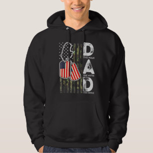 Armé Veteran Pappa USA flagga armén Camouflage Far Hoodie