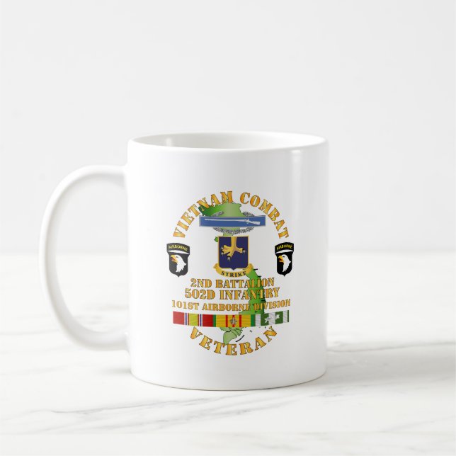 Armé - Vietnam Combat Vet - 2nd Bn 502nd Infantry Kaffemugg (Vänster)