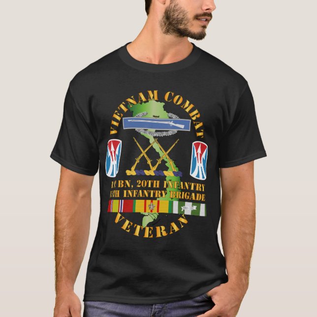 Armé - Vietnam Combat Vet - CIB - DUI w T Shirt (Framsida)