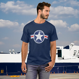 Arméarmén Luft Corps Vintage Star Patriotic T-Shir Tröja