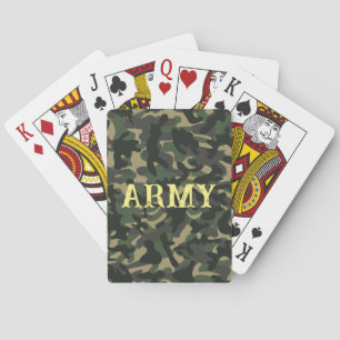 Arméarméns grönt för kamouflering casinokort