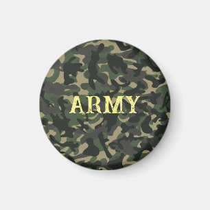 Arméarméns grönt för kamouflering magnet
