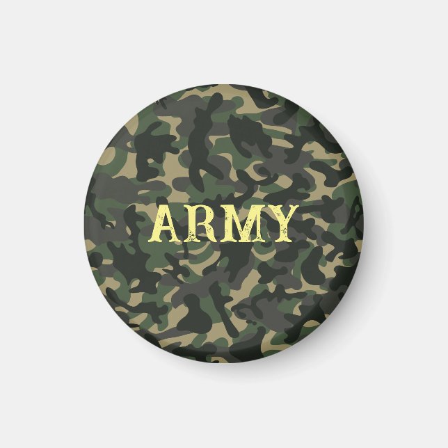Arméarméns grönt för kamouflering magnet (Framsidan)