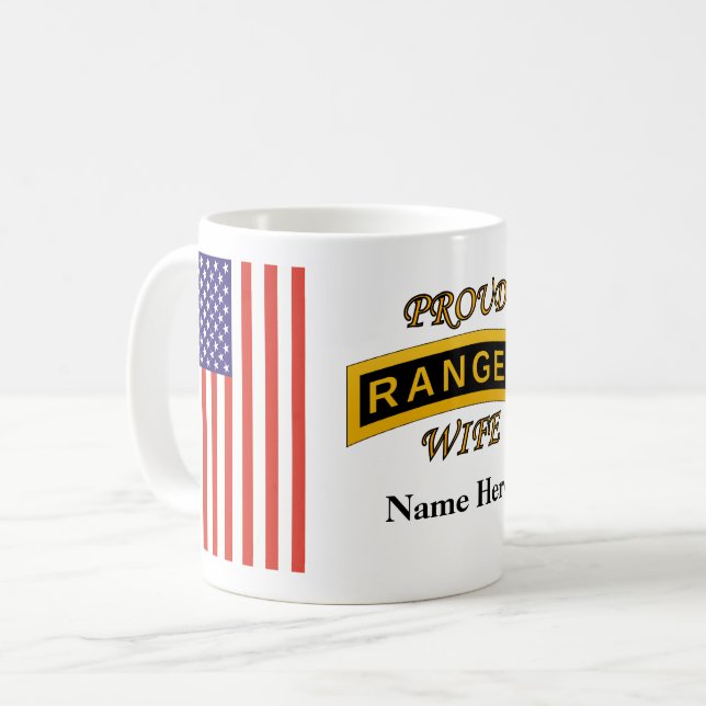 Arméarméns Skogsvaktare School - Proud Wife - Mugg (Framsida vänster)