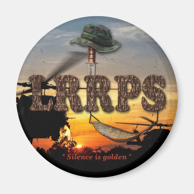Arméburna skogsväktare vietnam krig LRRPS Magnet (Framsidan)