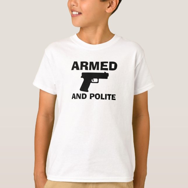 ARMED OCH POLITE Boy's Basic T-Shirt (Framsida)