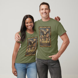 Arméemblem med flagga och örn t shirt