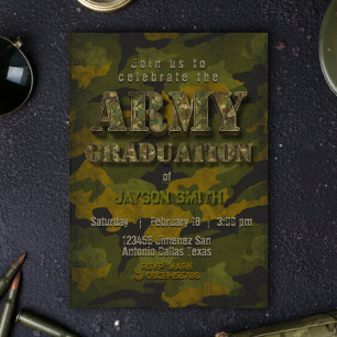 Arméexamen - Militär - Soldat Inbjudningar
