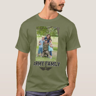 Arméfamilj med foto t shirt