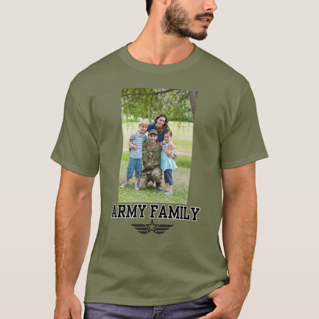 Arméfamilj med foto t shirt (Framsida)