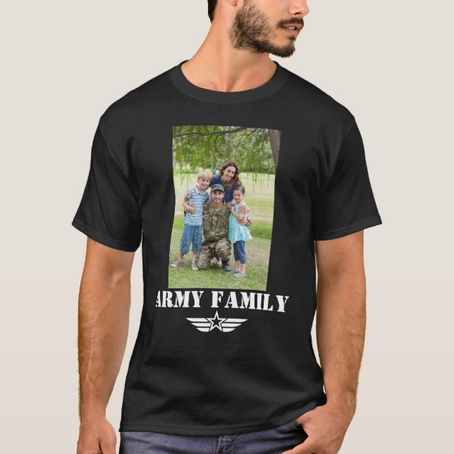 Arméfamilj med foto t shirt (Framsida)