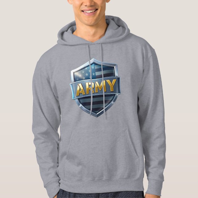 Arméflaggsköld Hoodie (Framsida)