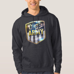 Arméflaggsköld hoodie