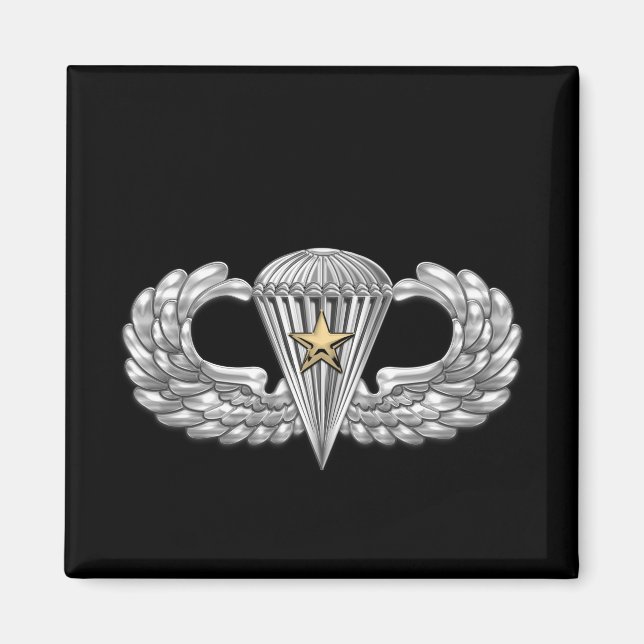 Arméflygburen grundläggande parachutist med Combat Magnet (Framsidan)