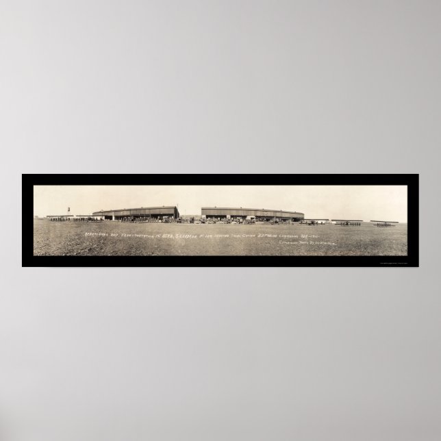 Arméflygplan Houston, TX-arméfoto 1916 Poster (Framsidan)