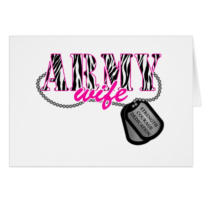 Arméfru Hälsningskort (Framsidan Horizontal)