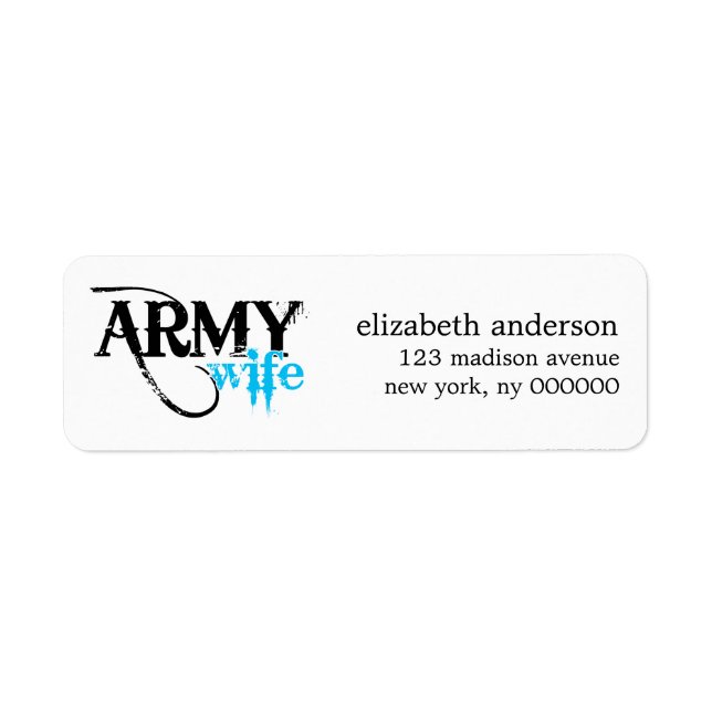Arméfru Returadress Etikett (Framsidan)