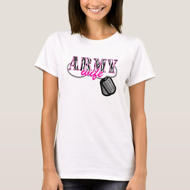 Arméfru, stark armé t shirt (Framsida)