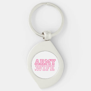 Arméfru Swirl Silverfärgad Nyckelring