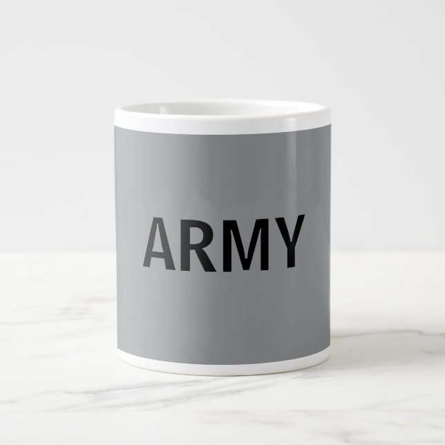 Armégrå Jumbo Mugg (Framsidan)