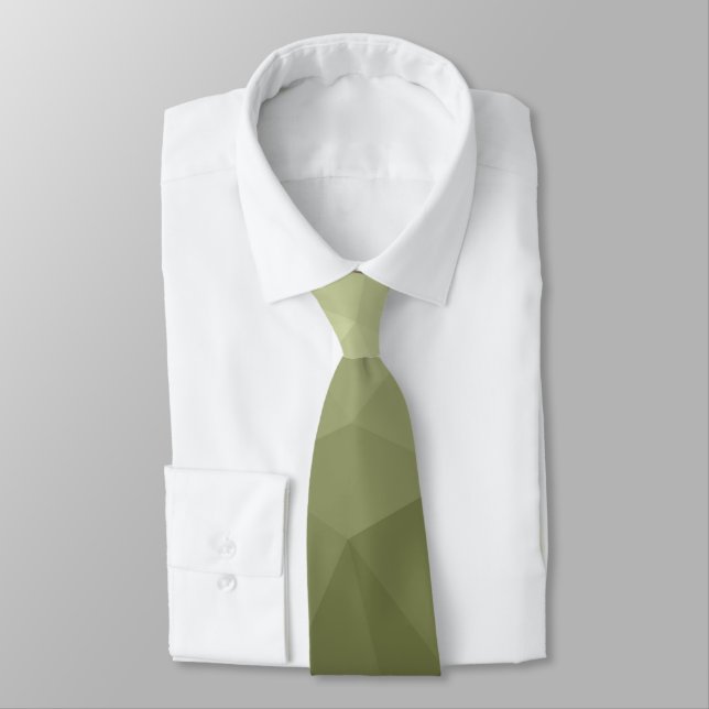 Armégrön ljus Gradient Geometrisk Mesh Mönster Slips (Bunden)