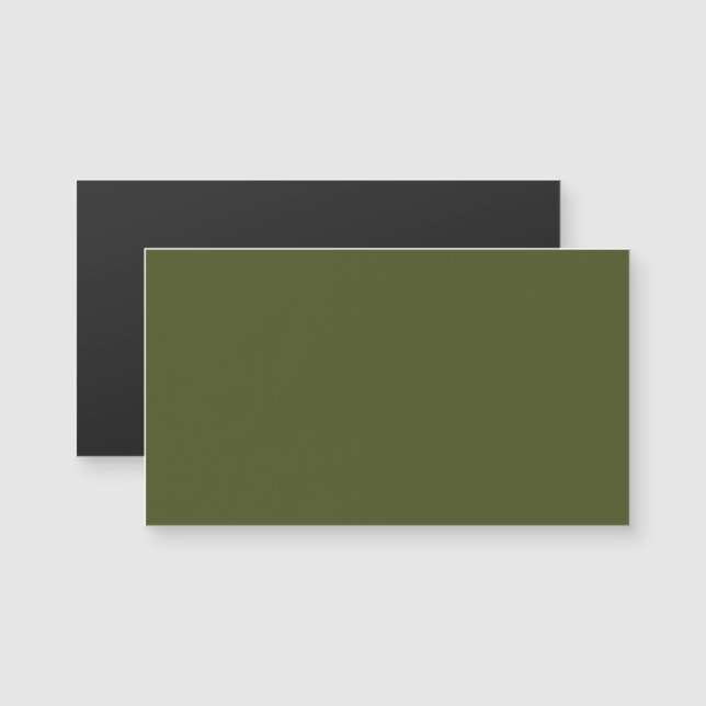 Armégrön Magnetisk Affärskort (Fram/baksida)