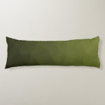 Armégrön olivfärgad gradient geometrisk nätmönster kroppskudde<br><div class="desc">Armégrön gradient geometrisk nätmönster trianglar ombre. Armégrön mörk olivfärg för soldatutrustning,  kamouflage. Det härmar naturliga militära landskap,  tuffhet,  uthållighet,  motståndskraft. Jordiga undertoner kopplar till naturen,  jordning. Symboliserar militär arv,  utomhusnytta.</div>