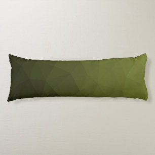 Armégrön olivfärgad gradient geometrisk nätmönster kroppskudde