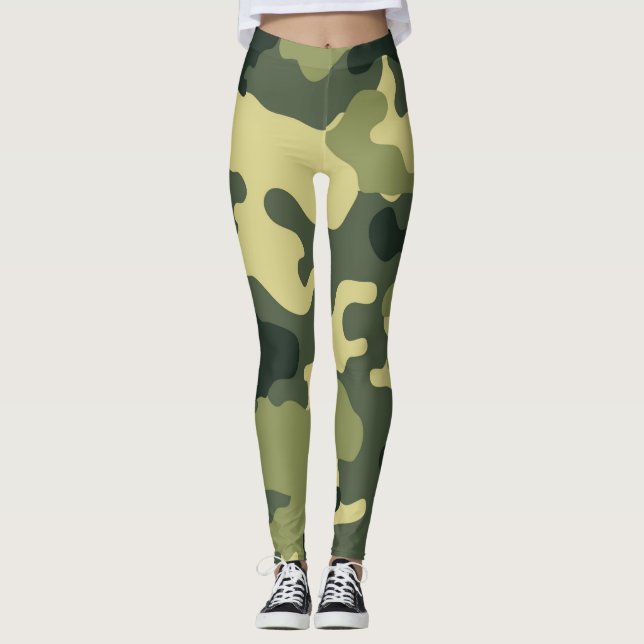 ArméGrönt Camo Leggings (Framsida)