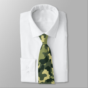 ArméGrönt Camo Mönster Neck Tie Slips