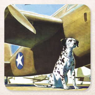 Arméhund Underlägg Papper Kvadrat