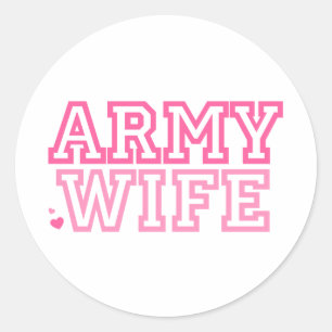 Arméhustru (rosa) runt klistermärke