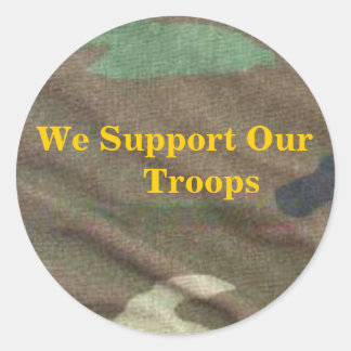 Armékameran, vi stöder våra trupper runt klistermärke