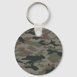 Armékamouflage i Grönt och Brown militär Nyckelring