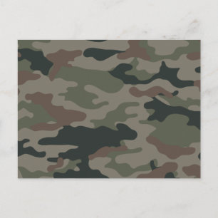 Armékamouflage i Grönt och Brown militär Vykort