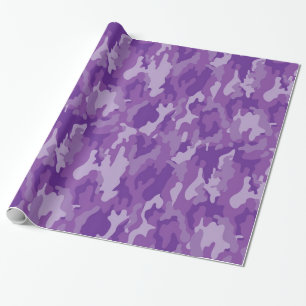 Armékamouflage (lilafärg) som slår in papper presentpapper