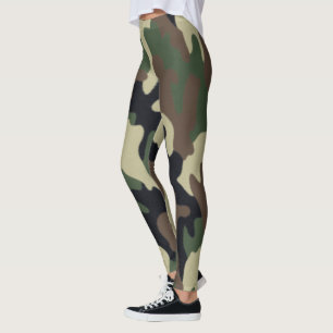 Armékamouflagedamasker Leggings