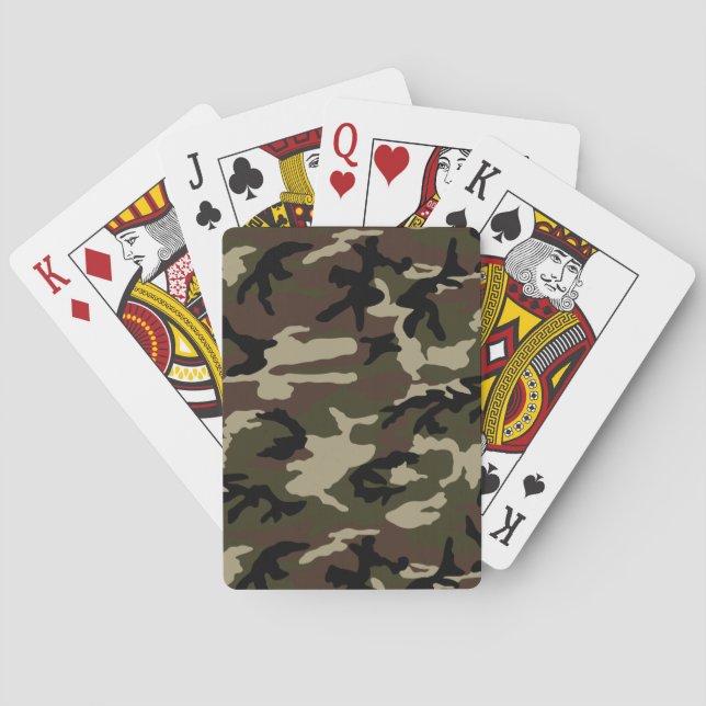 armékamouflera mönster kamouflera militär spel kort (Baksidan)