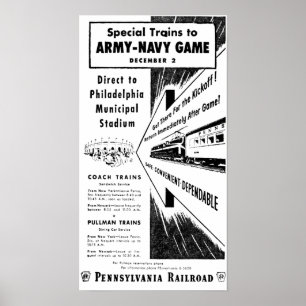 Armémarinlek via den Pennsylvania järnvägen Poster