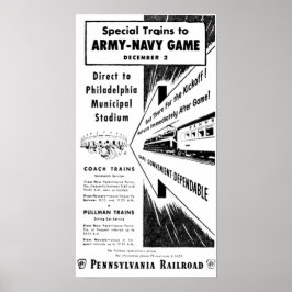 Armémarint spel via Pennsylvania Railroad Poster