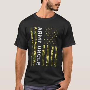 Armémorbror Camou Usa American Flagga Family Veter T Shirt
