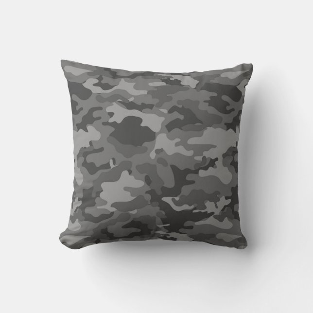 Armémörk - grå Camo kamouflage #1 kudder Kudde (Framsida)
