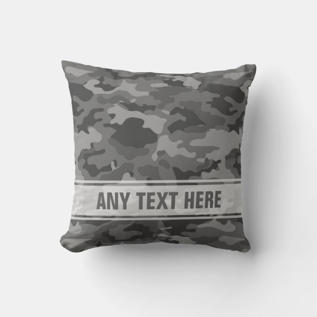 Armémörk - grå Camo kamouflage #3 kudder Kudde (Framsida)