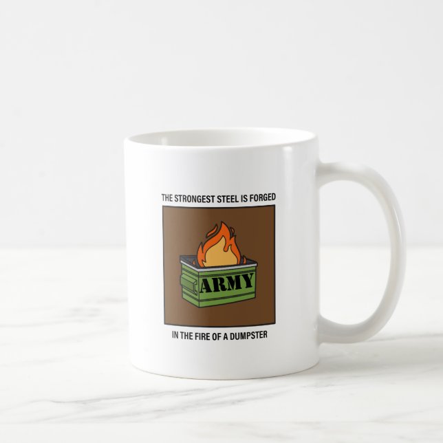 Armén är en Dumpster Fire Kaffemugg (Höger)